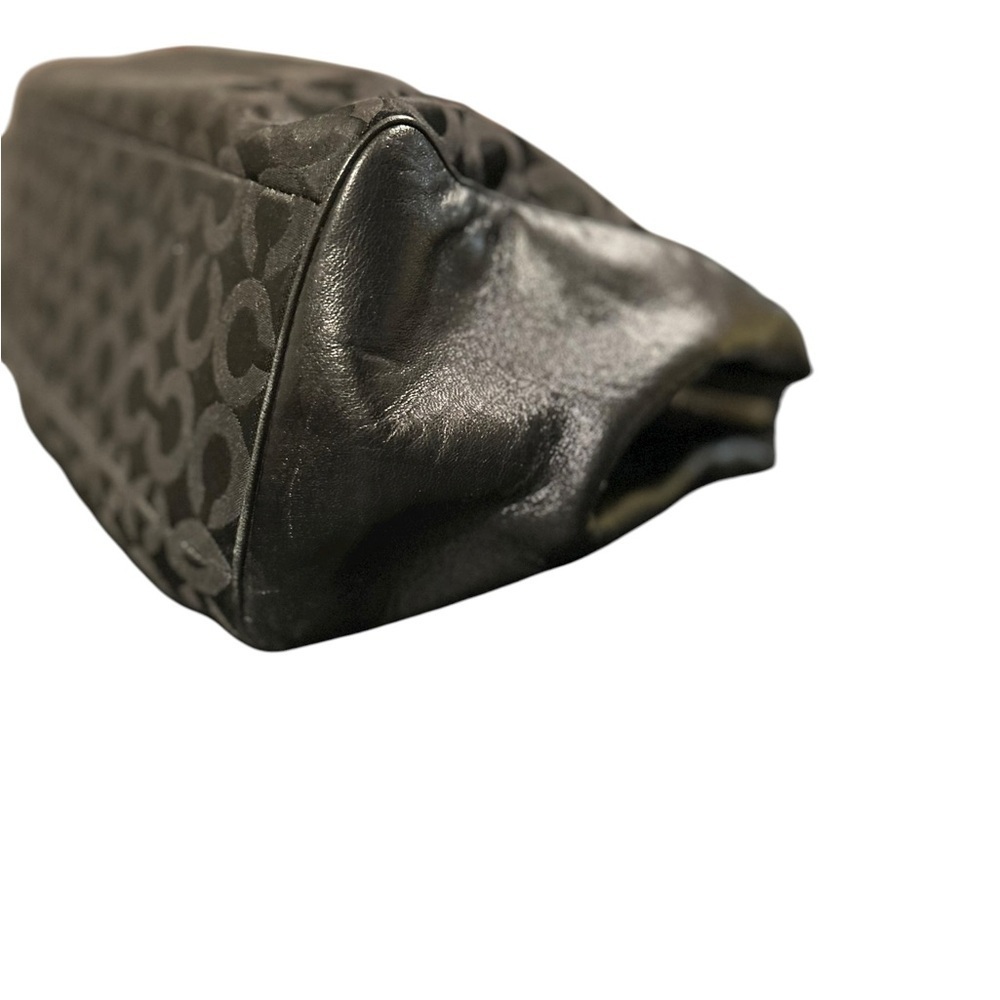 COACH Madison Kimberly Carryall Black Signature Canvas Leather Silver VGC - Picture 5 of 13